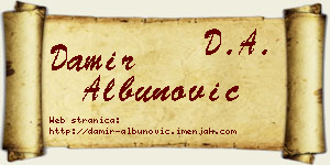 Damir Albunović vizit kartica